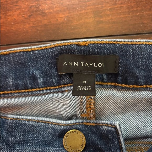 Ann Taylor Dark Blue Jeans: The Taper - Picture 4 of 9